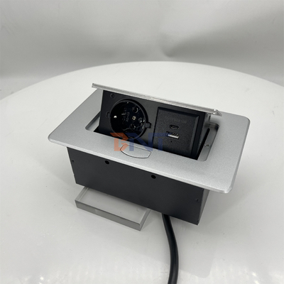 Embedded Desktop Power Socket pop up outlets USB A+C Power Charging Plug Suitable for Office Table