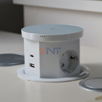 Kitchen Hidden Power Outlet Recessed Desktop PopUp USB Port AC 16A 220V Voltage IP44 Level for Office Use