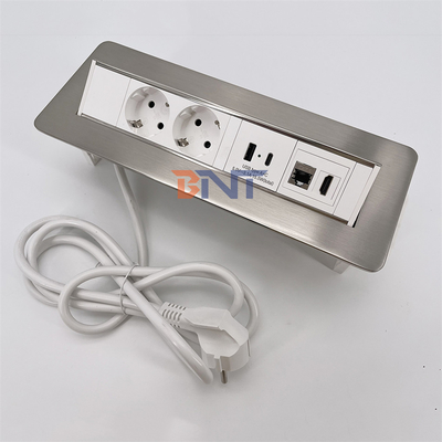 BNT Customizable Pop Up Socket Outlet Hidden Power Socket with USB Port for Desk