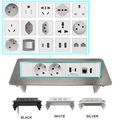 BNT Customizable Pop Up Socket Outlet Hidden Power Socket with USB Port for Desk