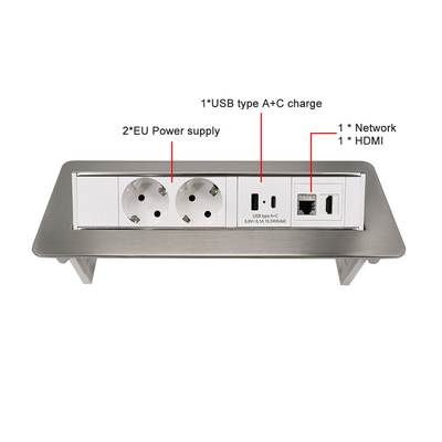 BNT Customizable Pop Up Socket Outlet Hidden Power Socket with USB Port for Desk