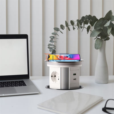 Kitchen Hidden Customize motorized pop up power kitchen sockets tabletop tower sockets with USB A+C charging sockets