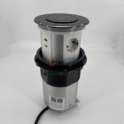 Kitchen Hidden Customize motorized pop up power kitchen sockets tabletop tower sockets with USB A+C charging sockets