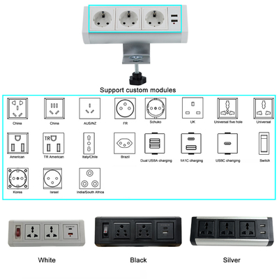 Boente clamp on desk removable desktop mount multi-outlets uk power socket with usb/table clamp mount power outlet