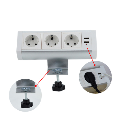 Boente clamp on desk removable desktop mount multi-outlets uk power socket with usb/table clamp mount power outlet