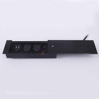 Multi-Functional Sliding Cover Power Socket for Office Desks with USB Charge
