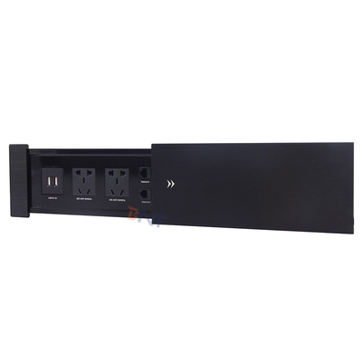 Multi-Functional Sliding Cover Power Socket for Office Desks with USB Charge