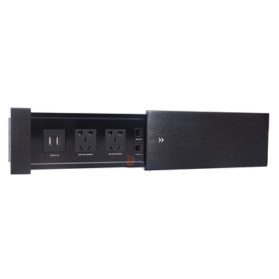 Multi-Functional Sliding Cover Power Socket for Office Desks with USB Charge