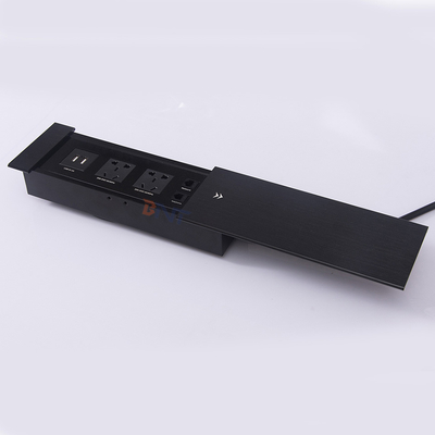 Multi-Functional Sliding Cover Power Socket for Office Desks with USB Charge