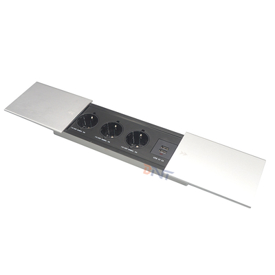 Multi-Functional Sliding Cover USB smart sliding cover hidden office table universal power tabletop power socket