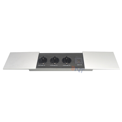 Multi-Functional Sliding Cover USB smart sliding cover hidden office table universal power tabletop power socket