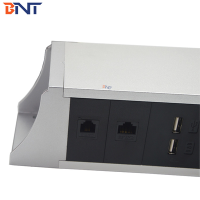 OEM/ODM BNT Power Socket Aluminum Alloy Hanging under Table with UK US EU AU SA Plug Standards 10A/13A/16A Rated Current