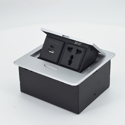 Multifunctional Zinc Alloy Hidden Pop up Table Socket Outlet Box