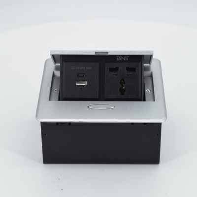 Multifunctional Zinc Alloy Hidden Pop up Table Socket Outlet Box