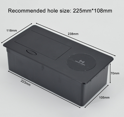 Wireless Charger Aluminum Conference Office Table Socket Charger