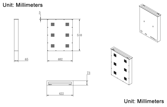 Ultra Thin ultra Narrow Mini Retractable Motorized Monitor Lift With FHD Screen