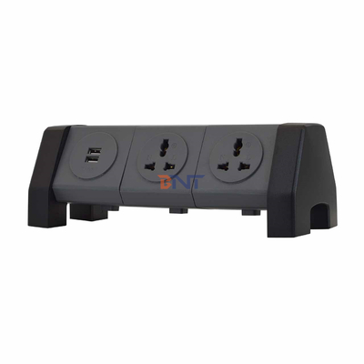 OEM/ODM Universal Power Extension Cord Tower Socket with 2 USB charging socket Surge Protector for Desk