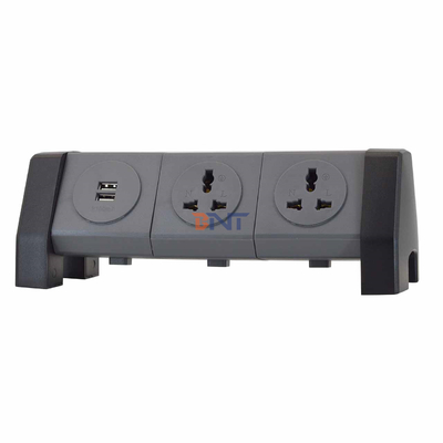 OEM/ODM Universal Power Extension Cord Tower Socket with 2 USB charging socket Surge Protector for Desk