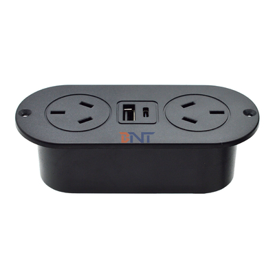 5v 2.1a built-in desk ABS sofa socket outlet AU standard power outlets & USB A+C charging socket for hotel/bar/me