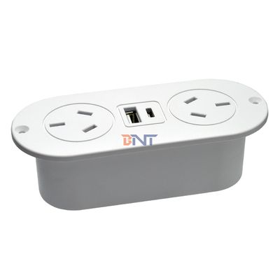 5v 2.1a built-in desk ABS sofa socket outlet AU standard power outlets & USB A+C charging socket for hotel/bar/me