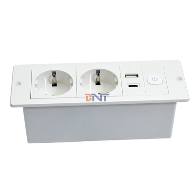 OEM/ODM ABS EU Standard 5V 2.1A Power USB A+C Charging Socket Built-In Desk/Sofa Hotel/Bar/Meeting Room Outlet