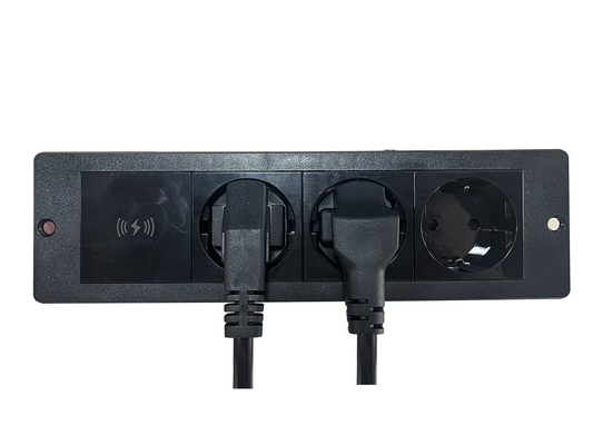 Hot sale Built-In 3EU Standard Power wireless Charging Socket 5A Rated Current Desk/Sofa/Hotel/Bar/Meeting Room Plugs S