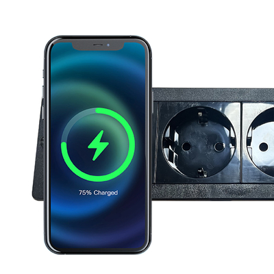 Hot sale Built-In 3EU Standard Power wireless Charging Socket 5A Rated Current Desk/Sofa/Hotel/Bar/Meeting Room Plugs S