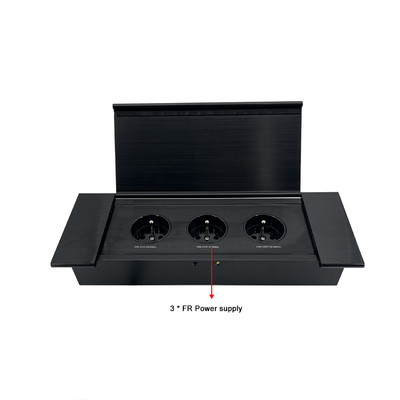Embedded Design Power Outlet Socket Electrical Equipment  Furniture Outlet Multiple Plug Socket With Sliding Flip Cover