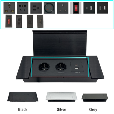 office furniture 2 fr power plug hydraulic conference table pop-up built-in desktop electric pop up socket outlet