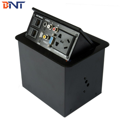 Office AV Solutions Silver Desktop Power Sockets Pop Up Size 151*121mm