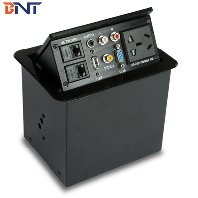 Office AV Solutions Silver Desktop Power Sockets Pop Up Size 151*121mm