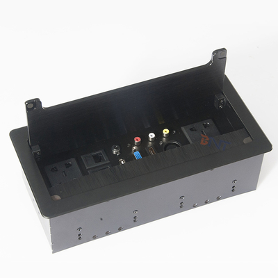 Brushed Cover Desktop Flip Up Power Outlet Universal Standard With Network Port