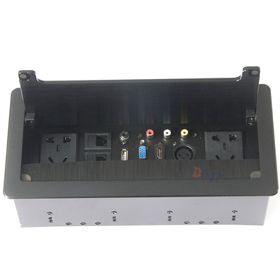 Brushed Cover Desktop Flip Up Power Outlet Universal Standard With Network Port
