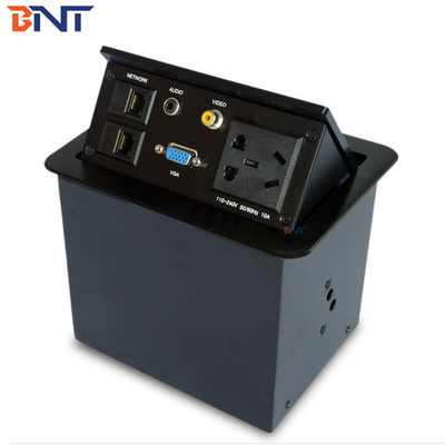 Conference Room AV Desktop Power Pop Up Sockets With Audio /  Video / VGA