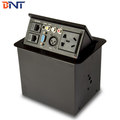 Multi Function Desktop Power Sockets , Conference Black USA Power Plug