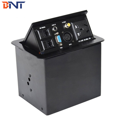 Round Corner Pop Up Desktop Power Sockets For Office High Class AV Solutions