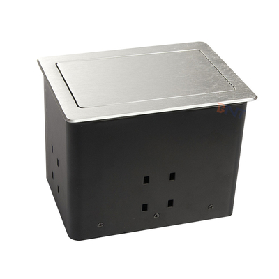 Silver Aluminum Alloy Conference Table Pop Up Outlets With 2 USB , 2 Network