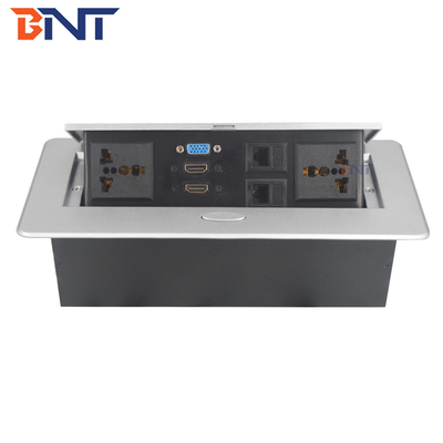 220V Square Desktop Pop Up Power Plug Zinc Alloy For Computer Supply