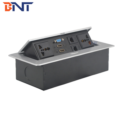 220V Square Desktop Pop Up Power Plug Zinc Alloy For Computer Supply