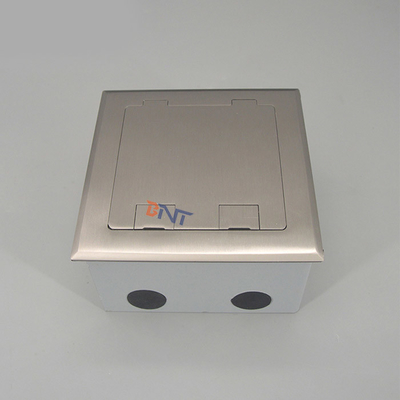gold double EU power flip up floor socket outlet box
