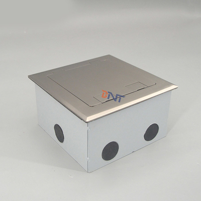 gold double EU power flip up floor socket outlet box