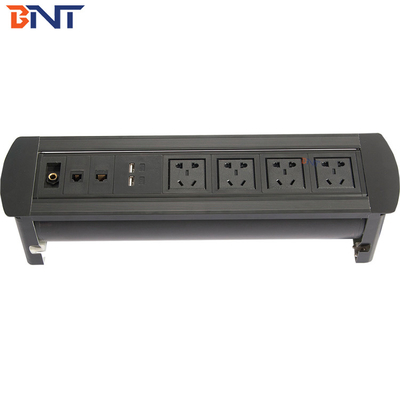 double universal power interface used in office room  manual flip up socket  MK6204