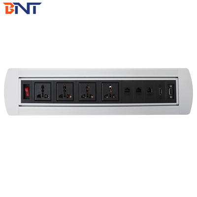 Black  Matt Top Panel  table hidden socket  For  Hotel Room