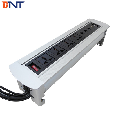 Black  Matt Top Panel  table hidden socket  For  Hotel Room