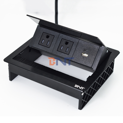Factory UsDesktop Table Flip Cover 20W USB Socket Hidden Desktop Power Grommet Brush
