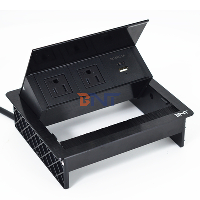 Factory UsDesktop Table Flip Cover 20W USB Socket Hidden Desktop Power Grommet Brush