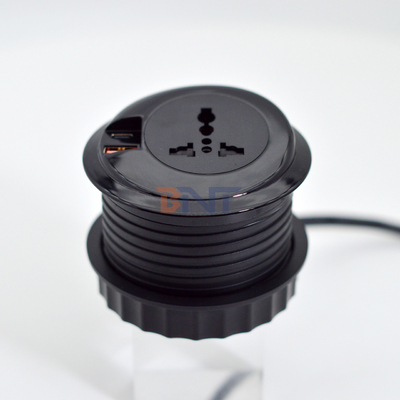 80mm Round Electrical Plugs & Eu Sockets Standard Outlets with USB Charging Type-C Port