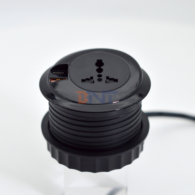 80mm Round Electrical Plugs & Eu Sockets Standard Outlets with USB Charging Type-C Port