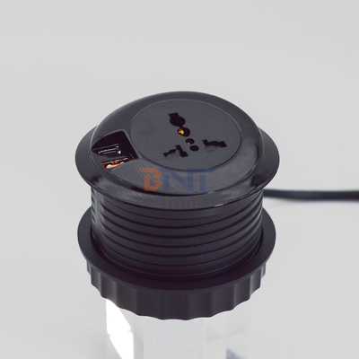 80mm Round Electrical Plugs & Eu Sockets Standard Outlets with USB Charging Type-C Port