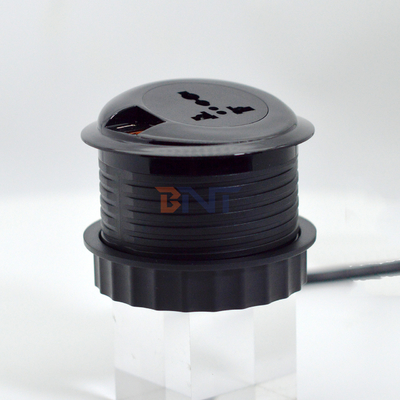 80mm Round Electrical Plugs & Eu Sockets Standard Outlets with USB Charging Type-C Port